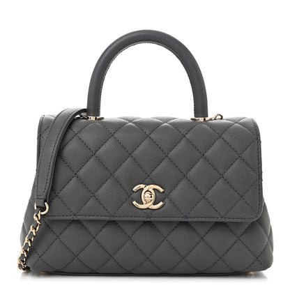 Chanel Caviar Quilted Mini Coco Handle Flap Grey 1 of 11