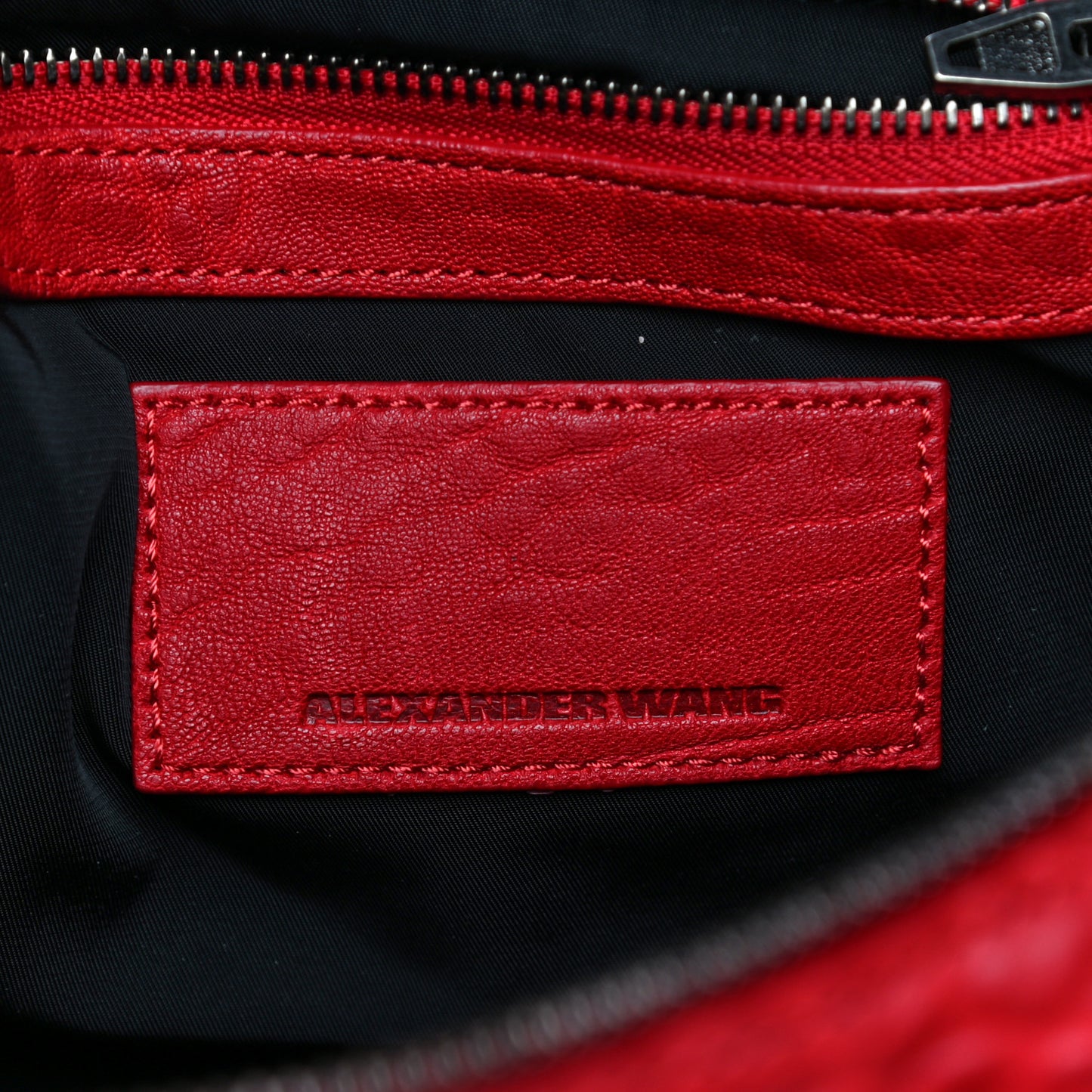 Pebbled Lambskin Rockie Red Gunmetal Hardware