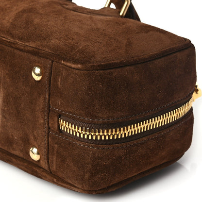 Miu Miu Camoscio Padded Large Arcadie Top Handle Bag Cacao 8 of 8