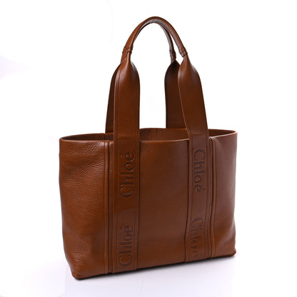 Chloe Calfskin Medium Woody Tote Clay Brown 4 of 16