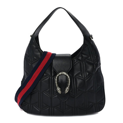 Gucci Calfskin Web Quilted Medium Dionysus Hobo Black 1 of 9
