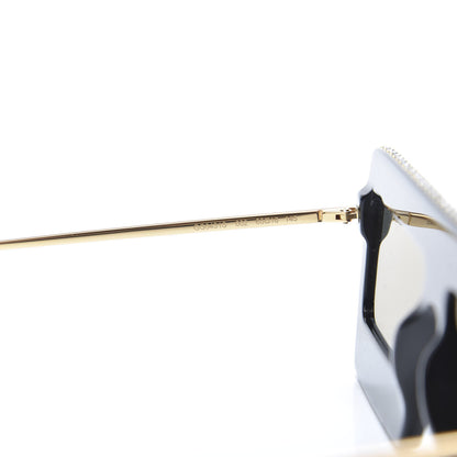 Gucci Acetate Crystal Mask-Frame Sunglasses GG0431S Black 5 of 8