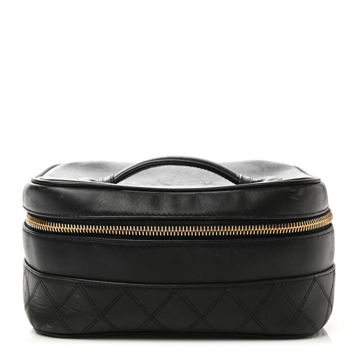 Lambskin Vanity Cosmetic Bag Black