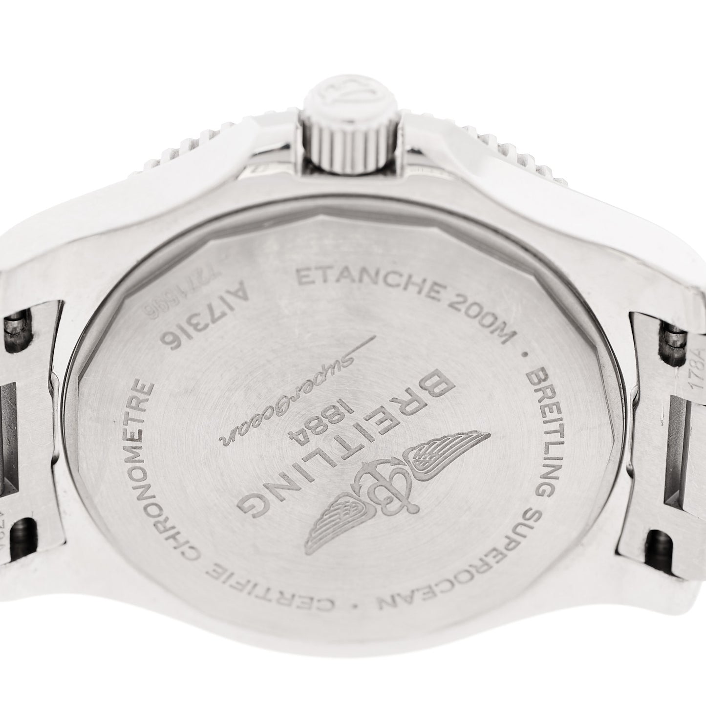 Stainless Steel 36mm Super Ocean Chronometer Automatic Watch White A17316