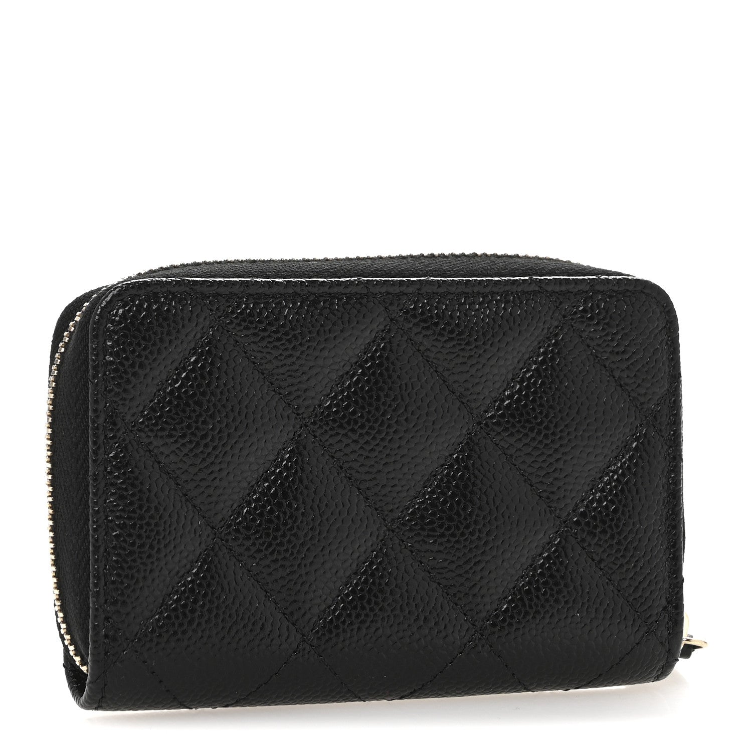 Chanel Caviar Quilted Multi Chain CC Zip Coin Purse Black 3 of 9