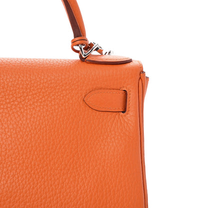 Hermes Taurillon Clemence Kelly Retourne 28 Orange 30 of 35