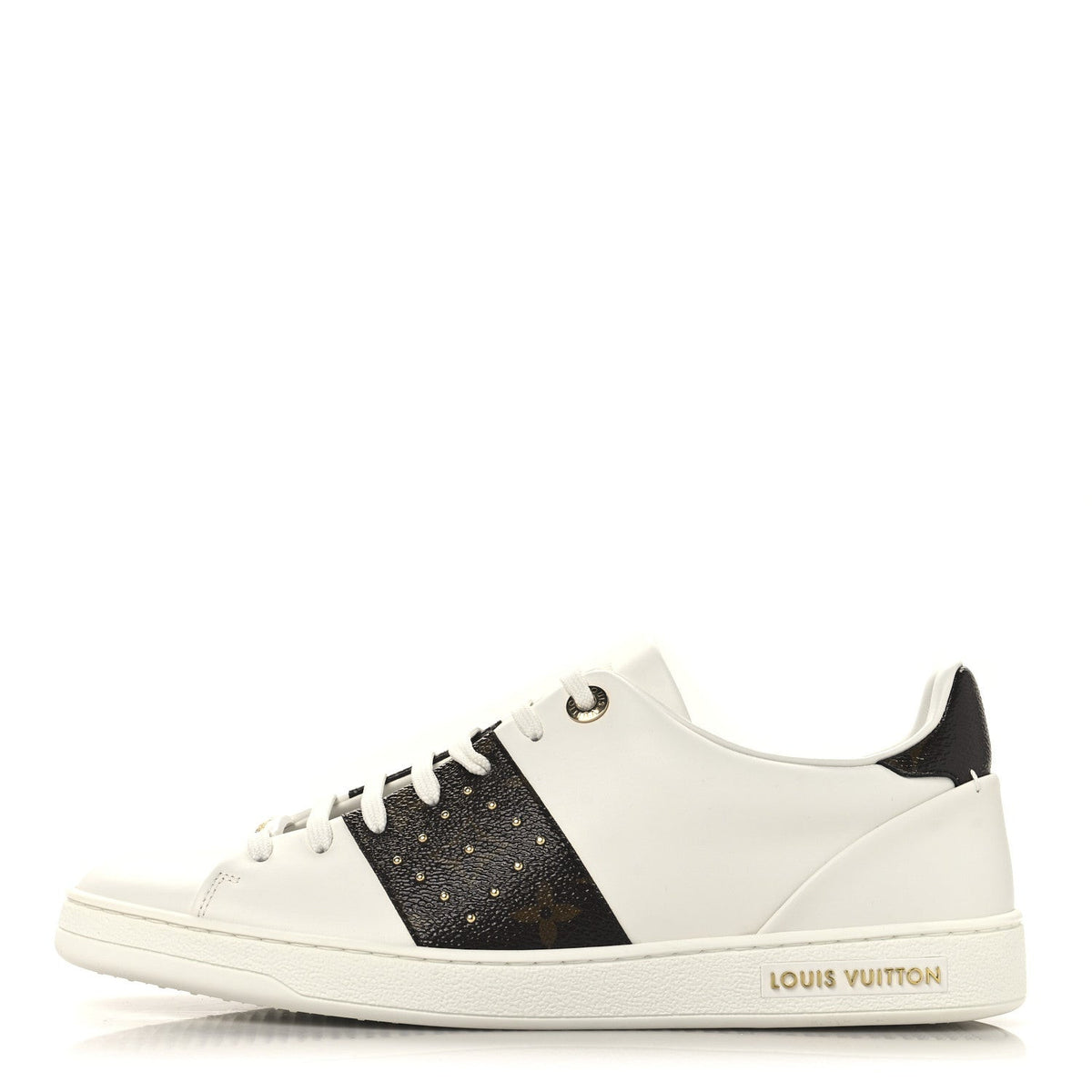 Monogram Stud Front Row Sneaker 40 White