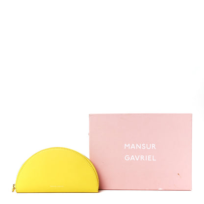 Mansur Gavriel Calfskin Half Moon Clutch Yellow 11 of 11