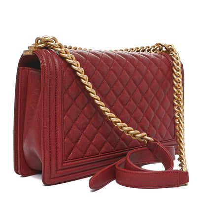 Chanel Caviar Quilted New Medium Boy Flap Burgundy 3 of 10