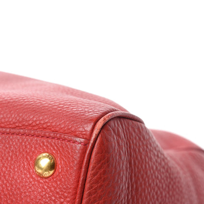 Prada Vitello Daino Top Handle Shoulder Bag Rosso 11 of 17