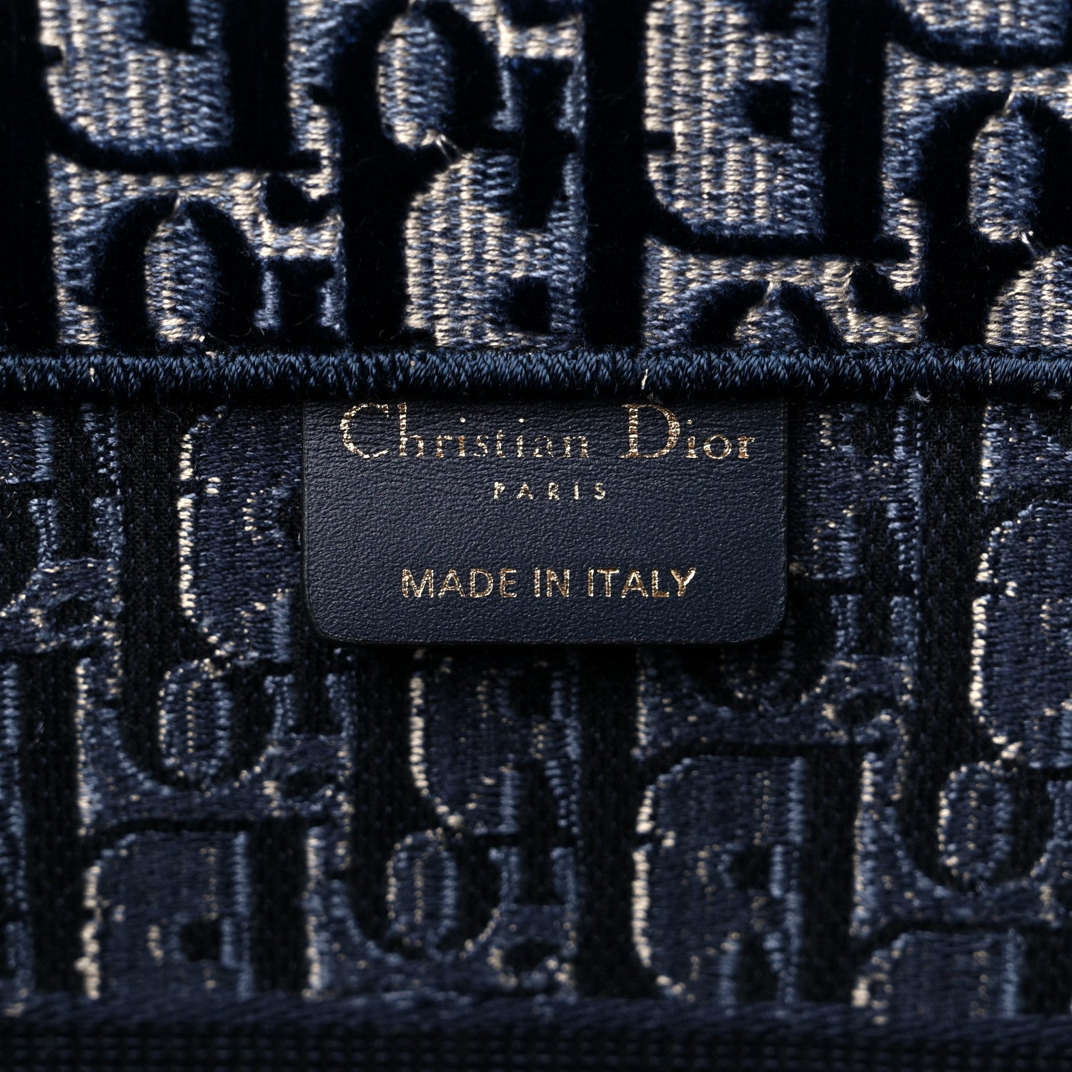 Christian Dior Oblique Velvet Medium Book Tote Blue Multicolor 6 of 18