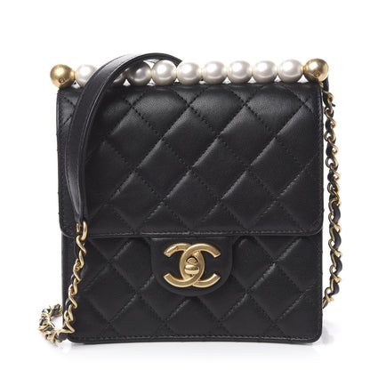 Chanel Lambskin Quilted Chic Pearls Flap Black 1 of 11