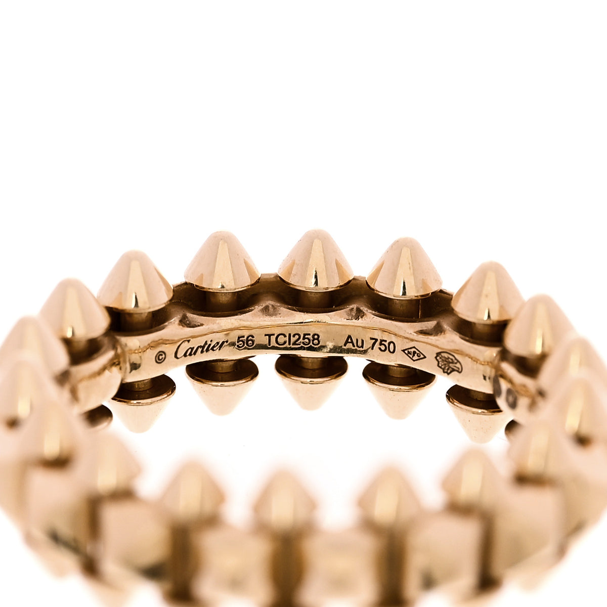 18K Yellow Gold MM Clash De Cartier Ring 56 7.5