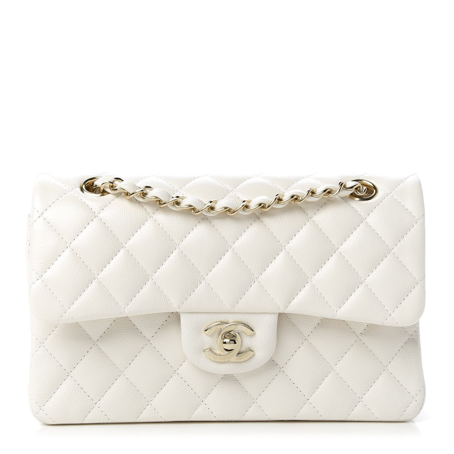 Chanel Caviar Quilted Small Double Flap White 1 of 11
