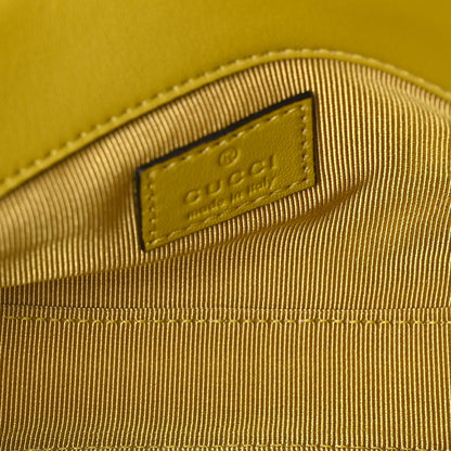Gucci Lambskin Matelasse Mini GG Marmont Shoulder Bag  Yellow 4 of 7