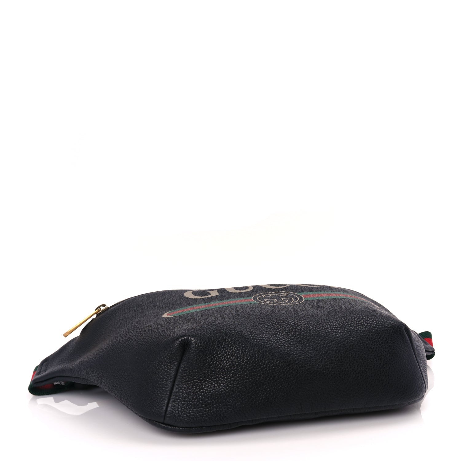 Gucci Grained Calfskin Logo Belt Bag Black 3 of 9
