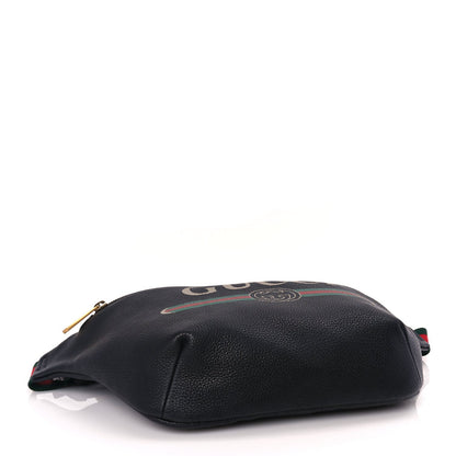 Gucci Grained Calfskin Logo Belt Bag Black 3 of 9