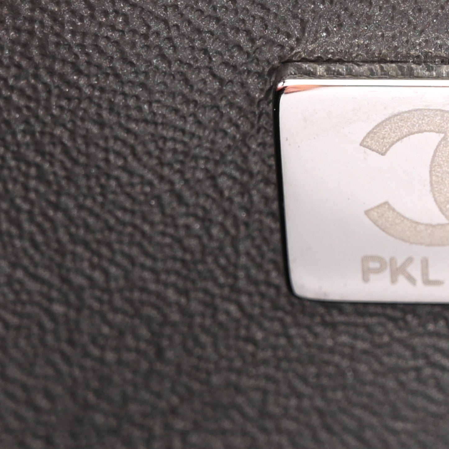 Metallic Lambskin Quilted Mini Rectangular Flap Dark Grey