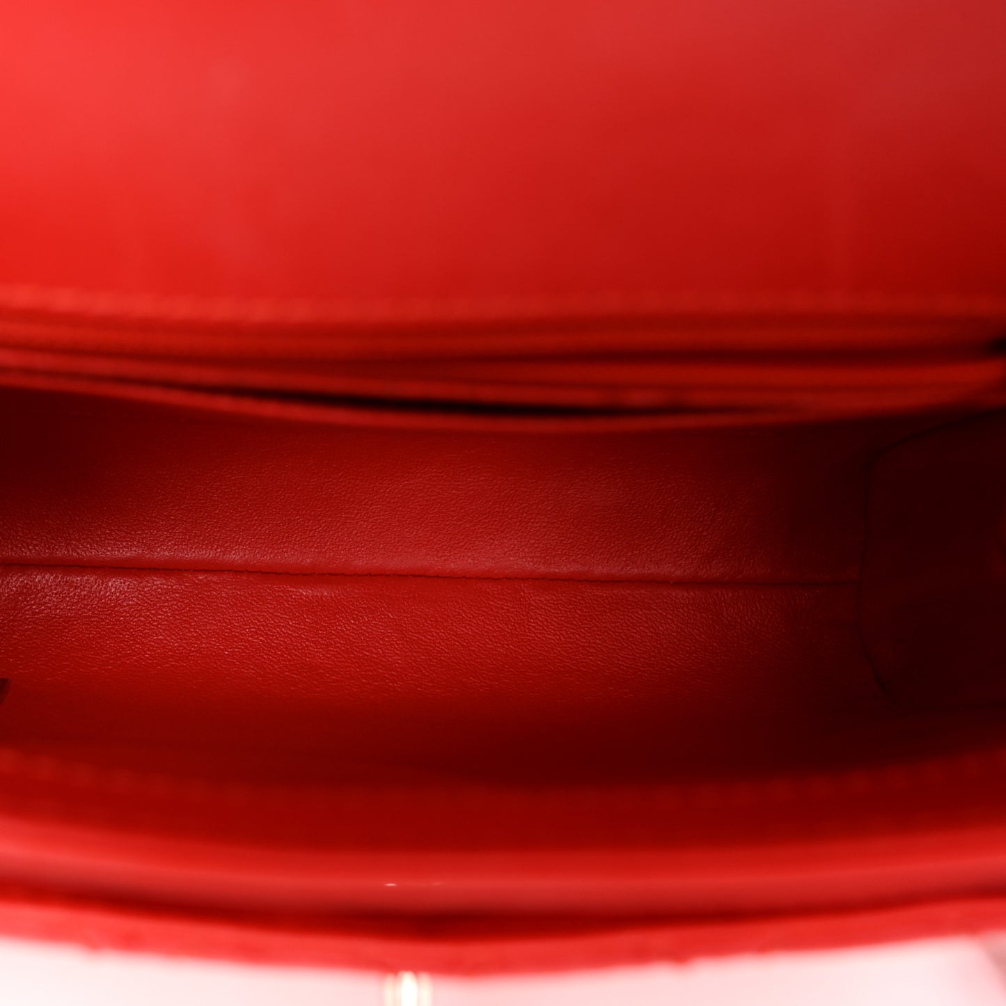 Lambskin Quilted Small Geometric Flap Red