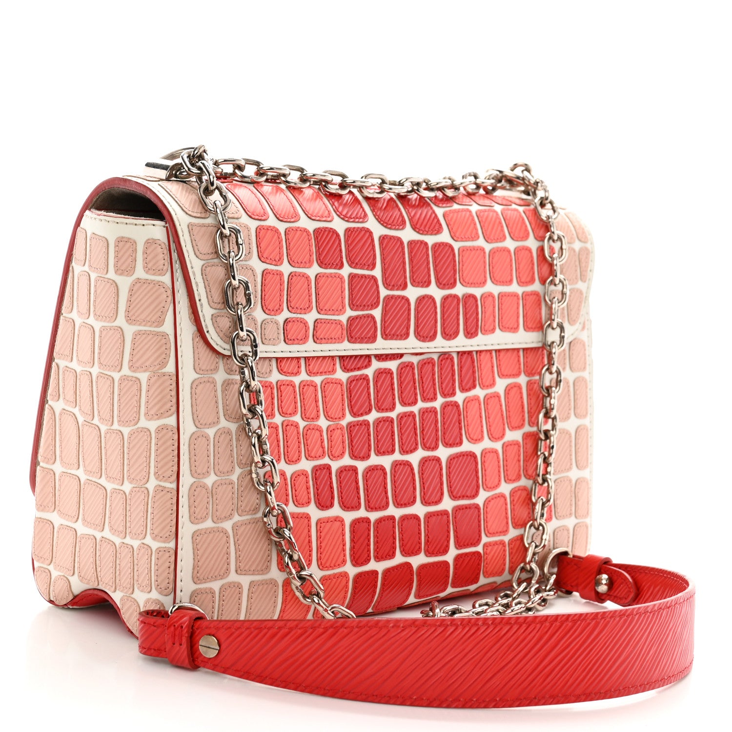 Louis Vuitton Epi Savane Twist Shoulder Bag MM Red 3 of 9