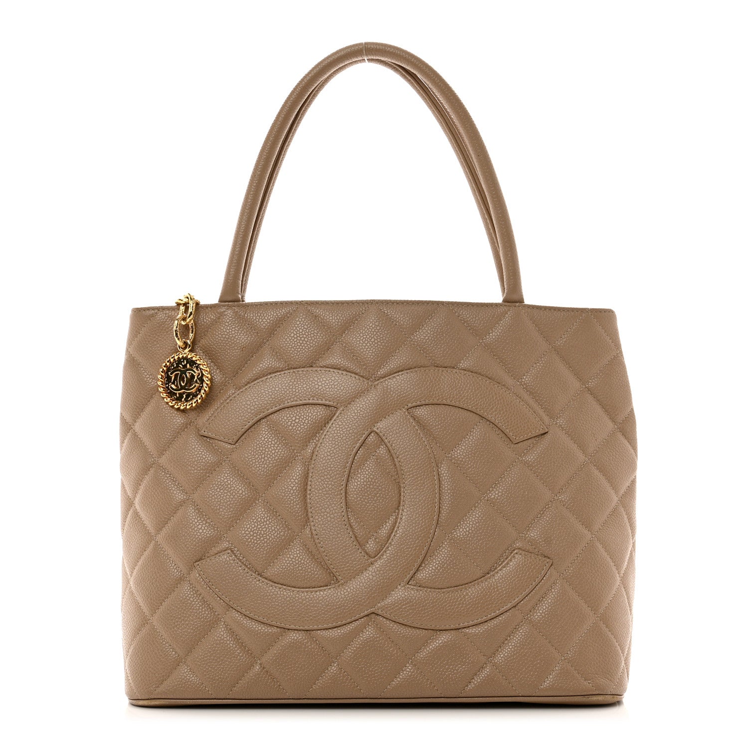 Chanel Caviar Quilted Medallion Tote Beige 1 of 11