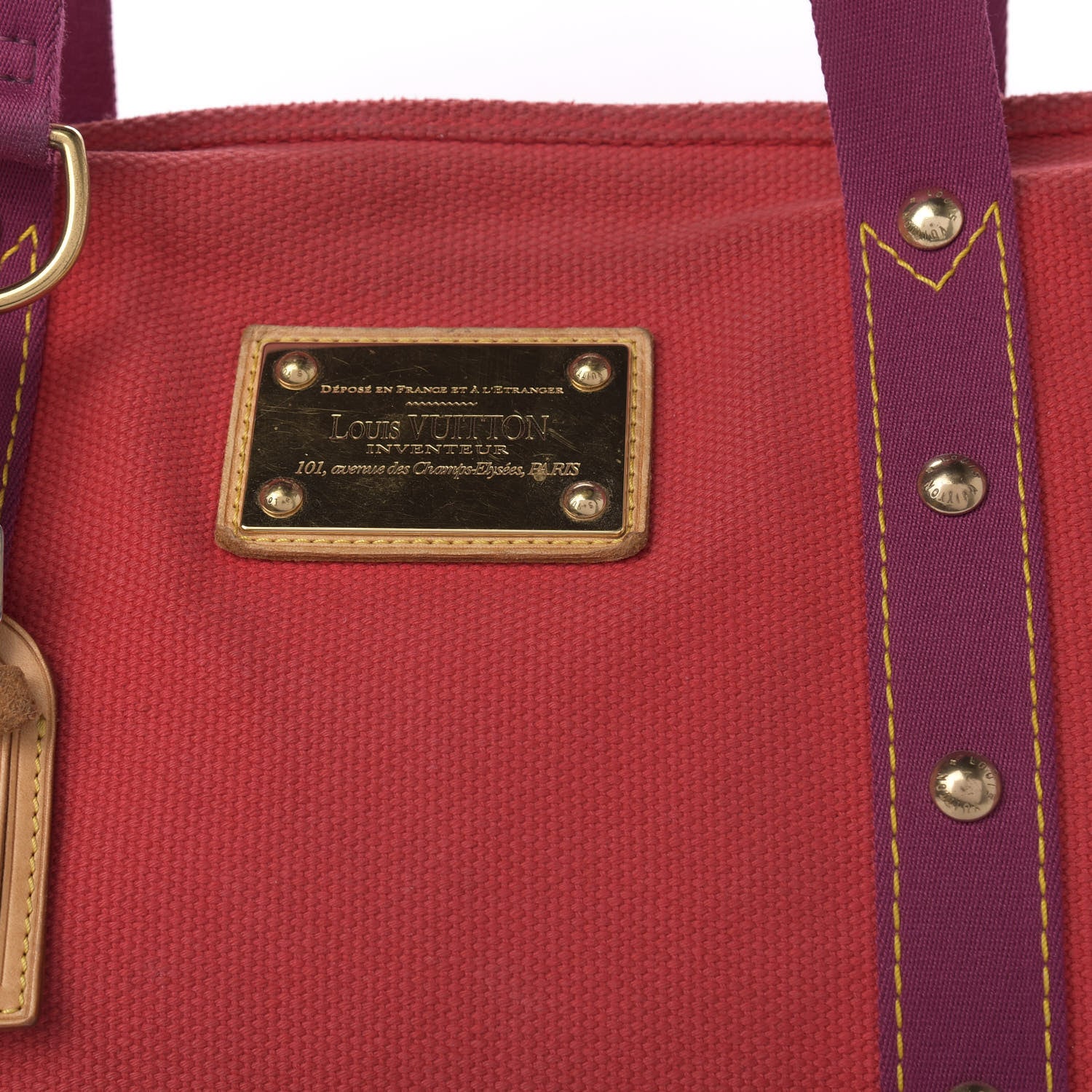 Louis Vuitton Antigua Cabas GM Red 9 of 10