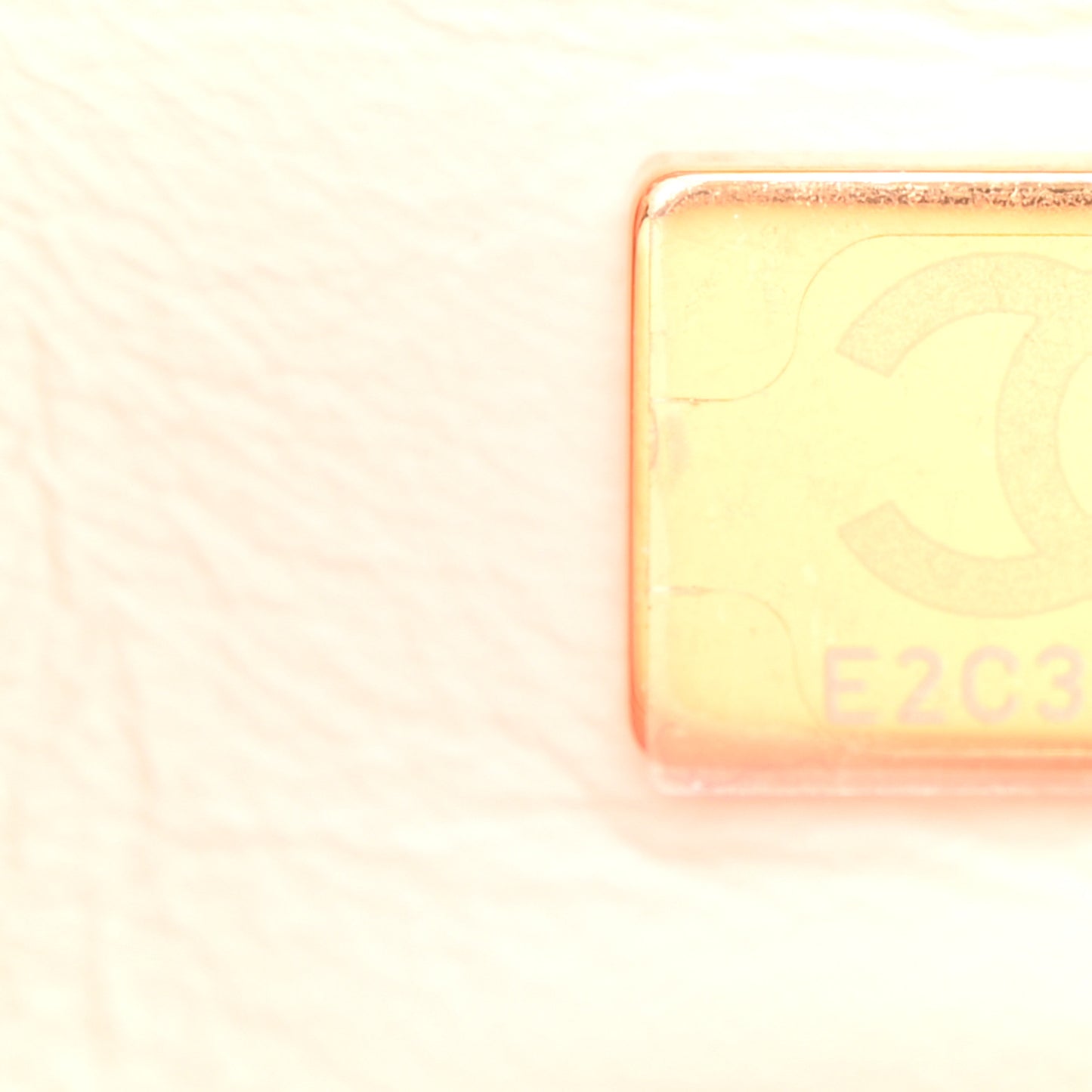 Lambskin Quilted Mini Pearl Crush Flap Light Orange