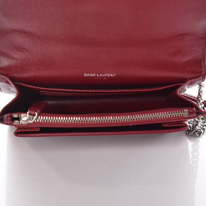 Saint Laurent Calfskin Monogram Sunset Chain Wallet Palissandre 5 of 11