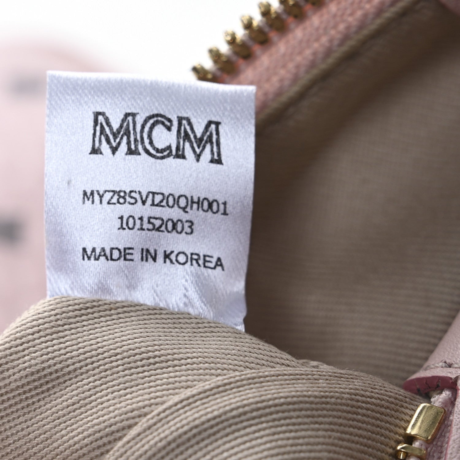 MCM Visetos Medium Crossbody Pouch Powder Pink 7 of 7