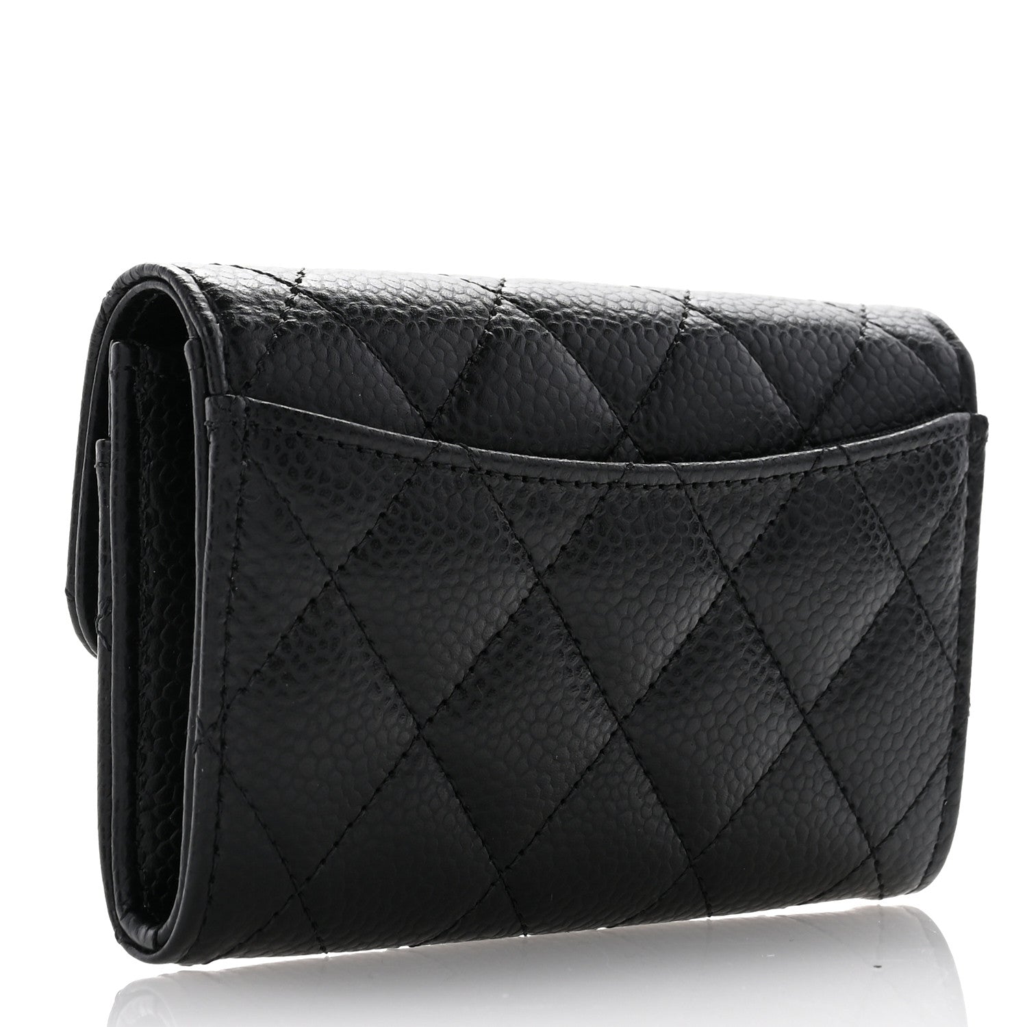 Chanel Caviar Quilted Flap Card Holder Black 3 of 9