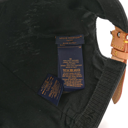 Louis Vuitton Calfskin Monogram Shadow Baseball Cap 60 Black 8 of 12
