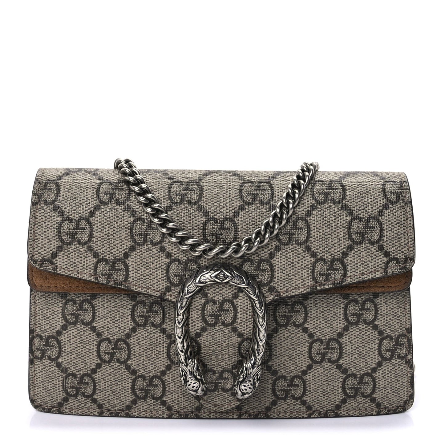 GG Supreme Monogram Super Mini Dionysus Shoulder Bag Taupe