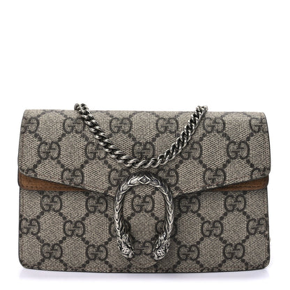 Gucci GG Supreme Monogram Super Mini Dionysus Shoulder Bag Taupe 1 of 8