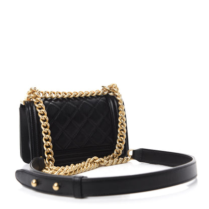 Chanel Lambskin Quilted Mini Boy Flap Black 3 of 12