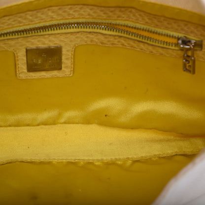 Fendi Denim Python Baguette White Yellow 12 of 21