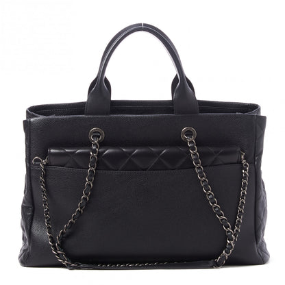 Chanel Caviar Lambskin Quilted Large Coco Break Shopping Bag Black 3 of 11