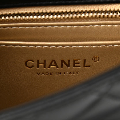 Chanel Lambskin Quilted Enamel Mini Pearl Crush Flap Black 6 of 10