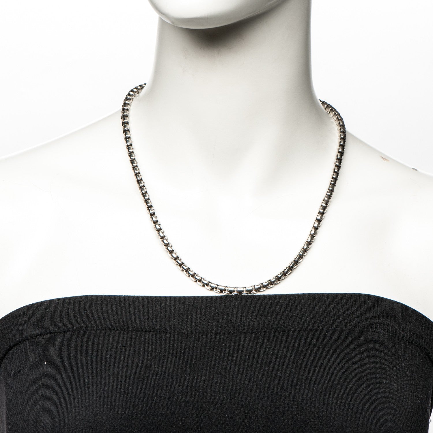 David Yurman Sterling Silver 5.2mm Box Chain Necklace 2 of 5