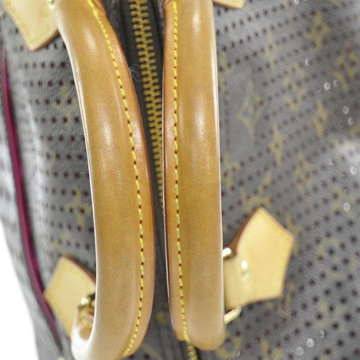 Monogram Perforated Speedy 30 Fuchsia