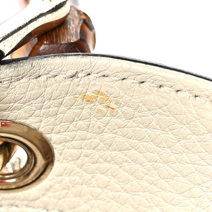 Gucci Pebbled Calfskin Medium Bamboo Shopper Tote Off White 11 of 13