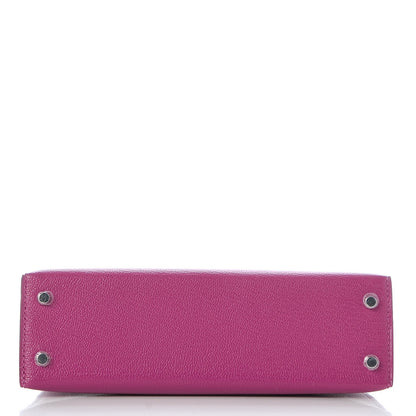 Hermes Chevre Mysore Mini Kelly Sellier 20 Rose Pourpre 6 of 27