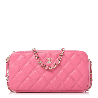 Chanel Caviar Quilted Small Clutch With Chain Pink 1 of 10
