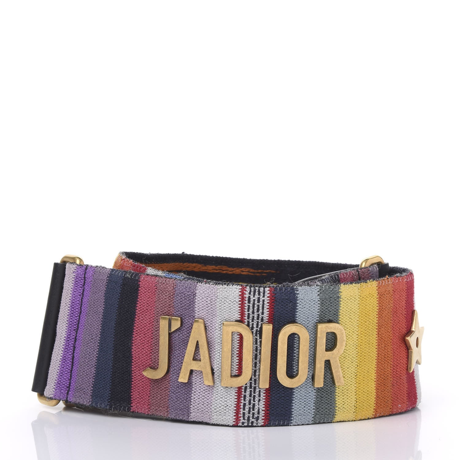 Christian Dior Canvas Embroidered Studded Rainbow J’Adior Shoulder Strap 2 of 5