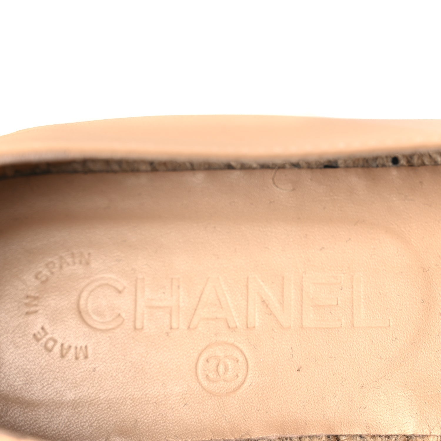 Chanel Lambskin CC Espadrilles 37 Beige Black 8 of 10