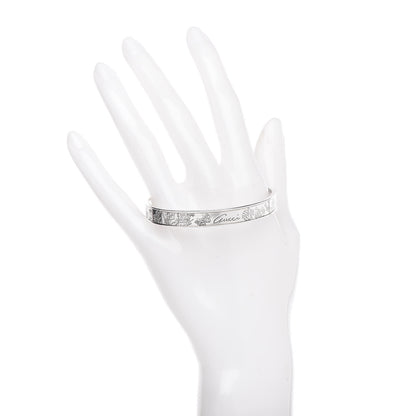 Gucci Sterling Silver Flora Cuff Bracelet 2 of 6