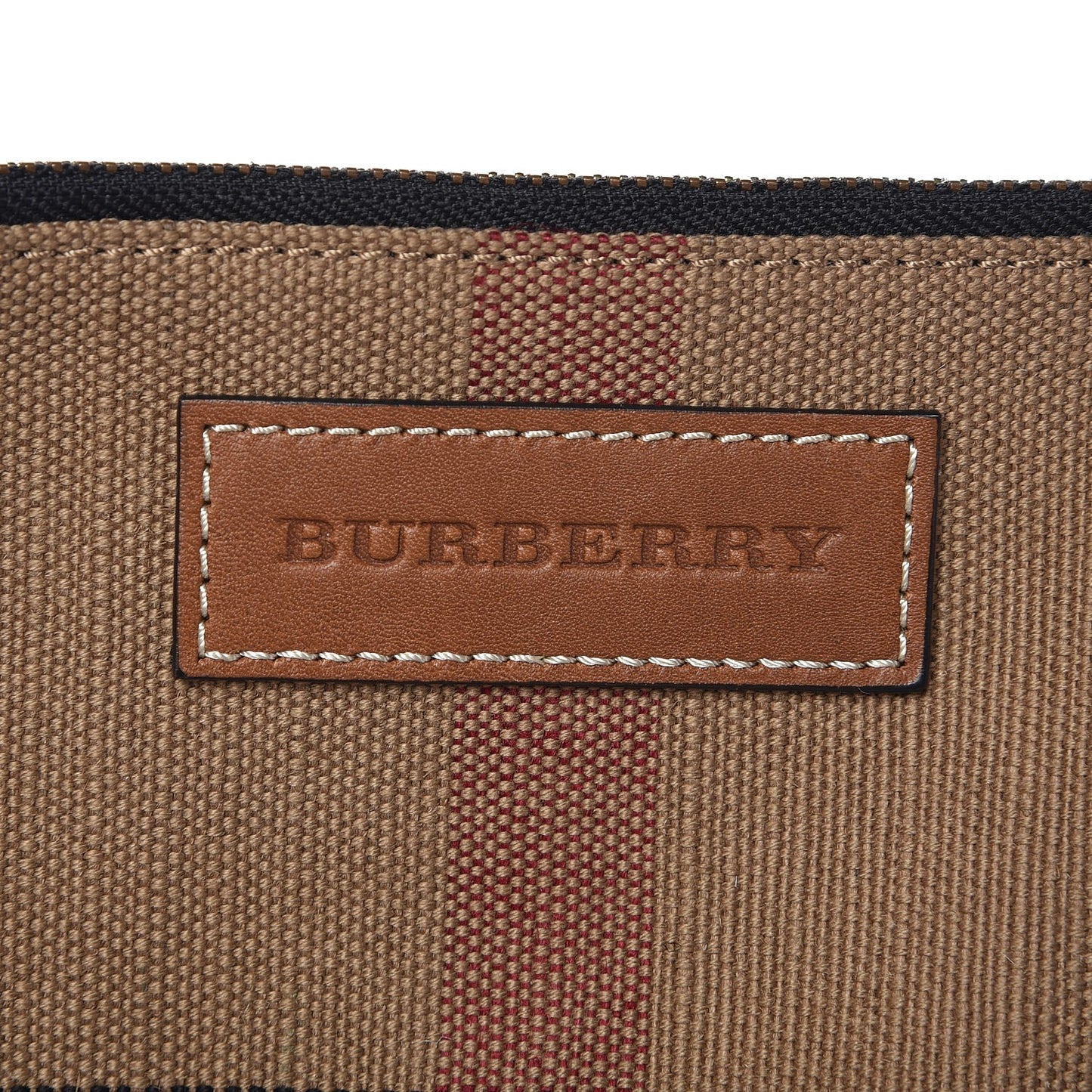 Canvas Mega Check Small Bucket Tan