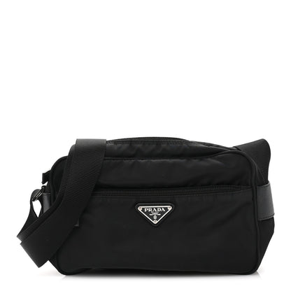 Prada Tessuto Nylon Triangle Shoulder Bag Black 1 of 8