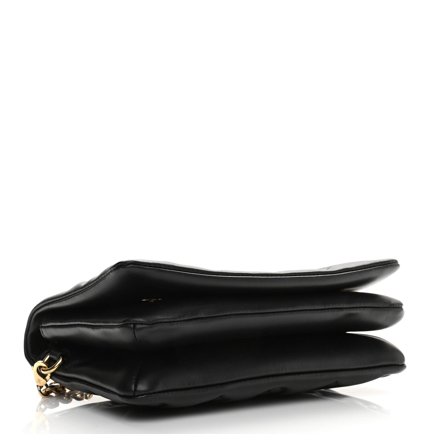 Louis Vuitton Lambskin Embossed Monogram Pochette Coussin Black 3 of 9