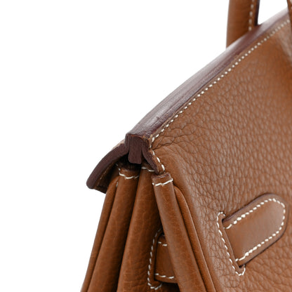 Hermes Taurillon Clemence Birkin 35 Gold 21 of 25
