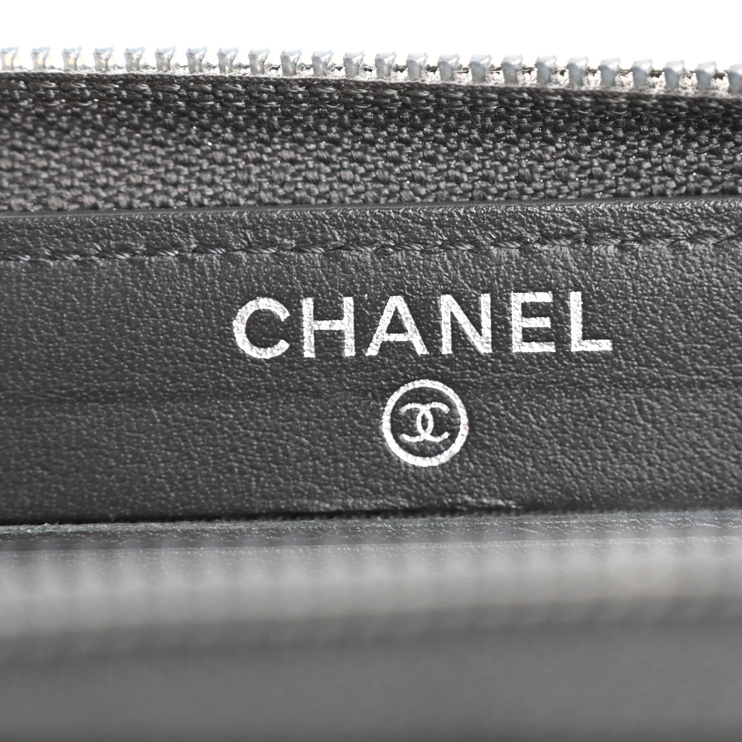 Chanel Iridescent Caviar Quilted Small Boy Zip Around Wallet Grey 6 of 7